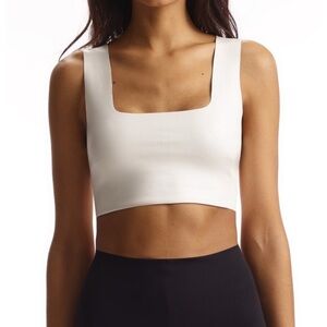 Commando White Faux Leather Crop Top Size S